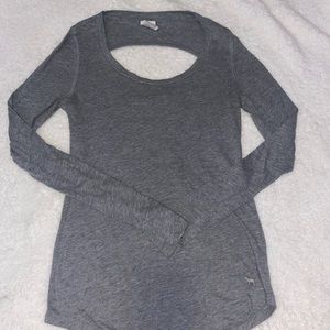 Pink Open Back Long Sleeve Tee